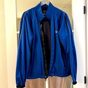 Zero Restriction golf rain jacket windbreaker blue L